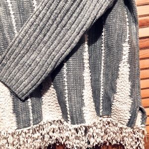 L Style & Co Cityscape Sweater Fringe Bottom